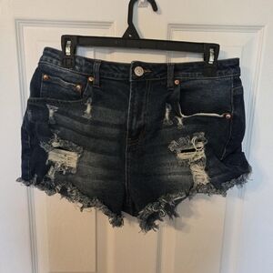 Almost Famous Distressed Denim Shorts